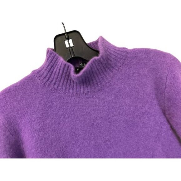 Made in Italy LUCA LUCA ORLANDI 100% 2-Ply Cashmere Sweater Turtleneck Purple - Picture 5 of 8